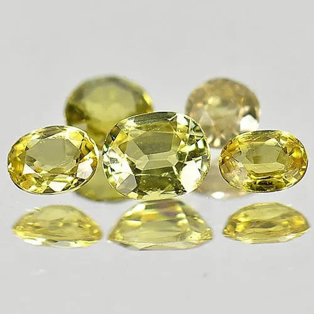 Natural Yellow Sapphire 1.25ct 5pc Mixed Shape 4.7x3.9mm